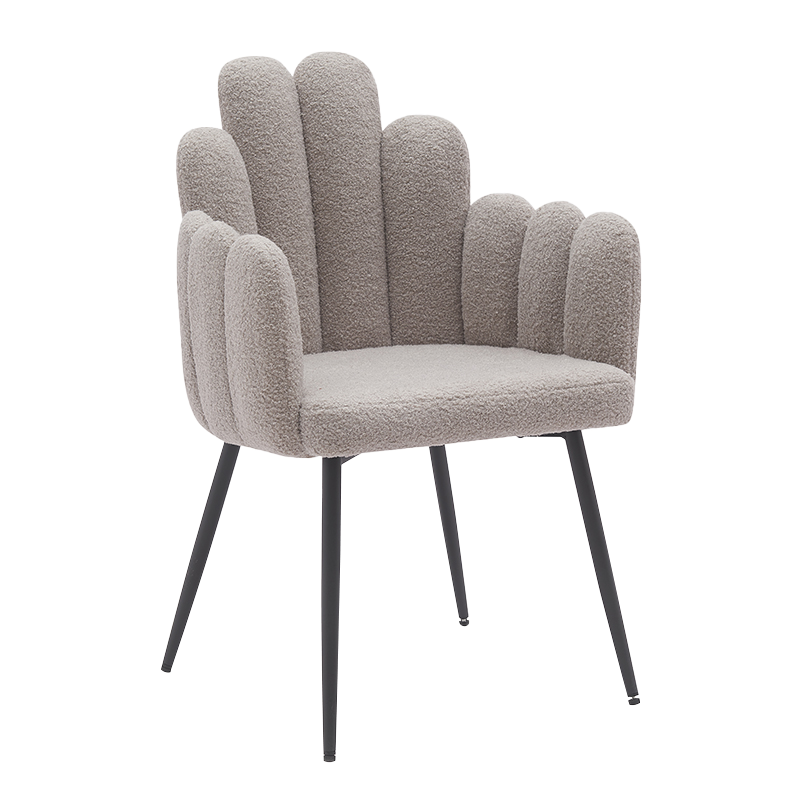 ধূসর কালো ধাতব পায়ের ডাইনিং রুম চেয়ার (Y-C14)