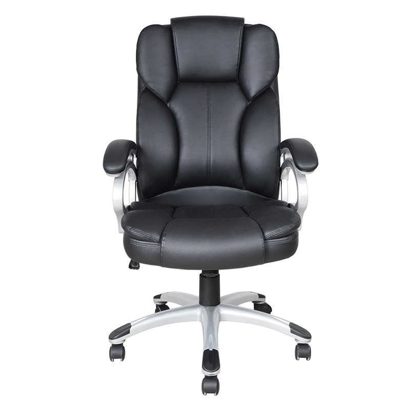 কালো হাই ব্যাক ফিক্সড প্যাড আর্মরেস্ট এক্সিকিউটিভ অফিস সিট (Y-2825)