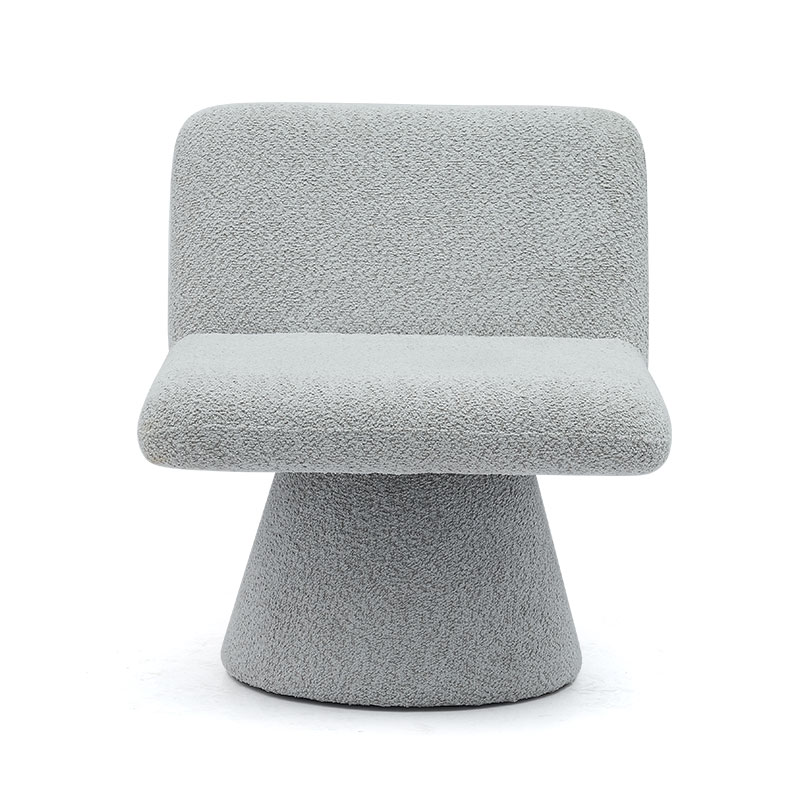 আধুনিক ধূসর আপহোলস্টার্ড সুইভেল লাউঞ্জ অ্যাকসেন্ট চেয়ার ফ্যাব্রিক লিভিং রুম সিঙ্গেল সোফা চেয়ার (GY-642)