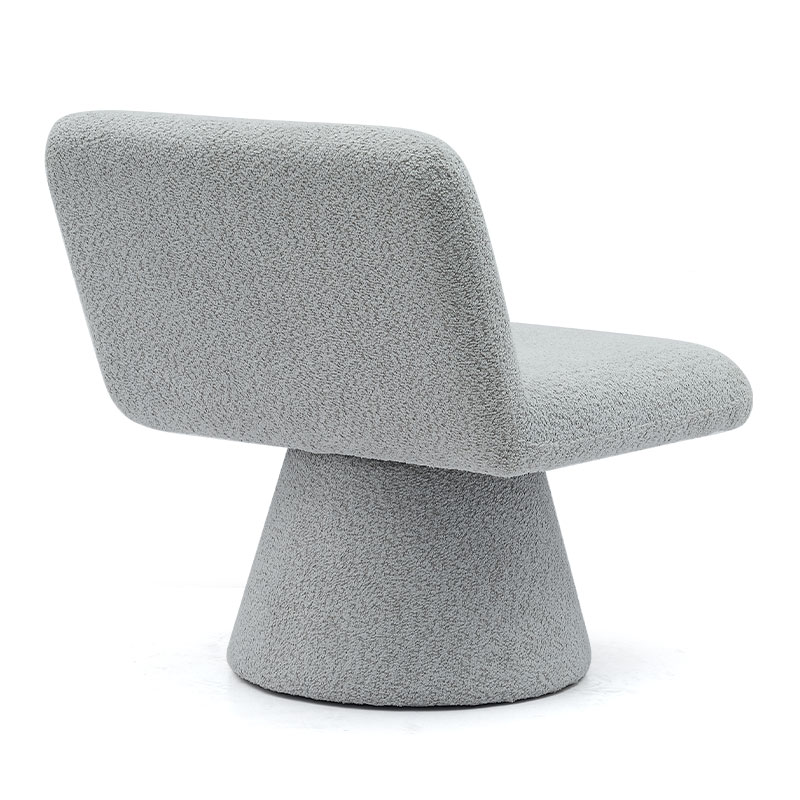আধুনিক ধূসর আপহোলস্টার্ড সুইভেল লাউঞ্জ অ্যাকসেন্ট চেয়ার ফ্যাব্রিক লিভিং রুম সিঙ্গেল সোফা চেয়ার (GY-642)
