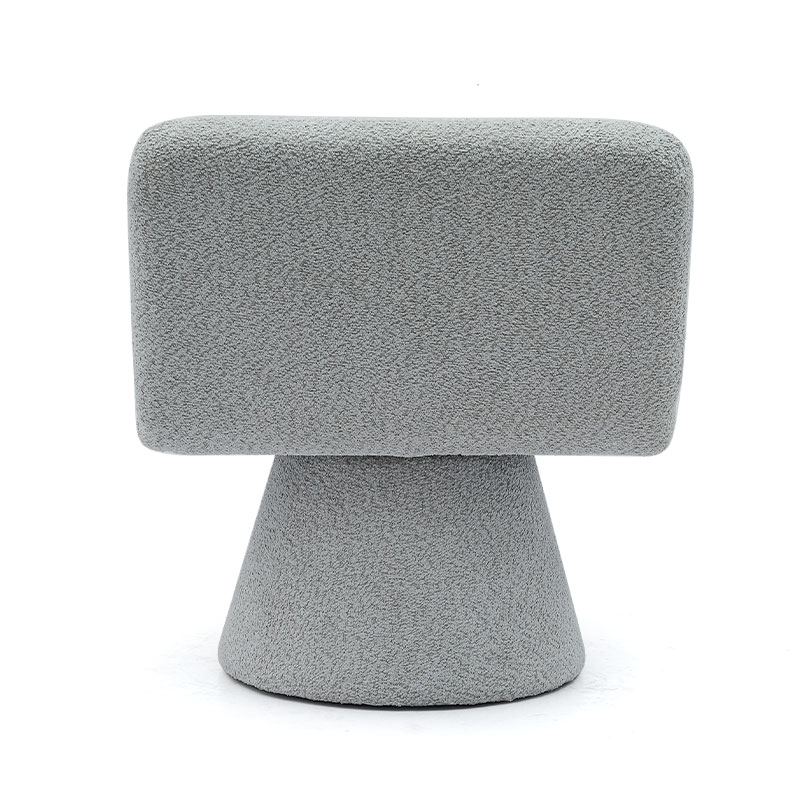 আধুনিক ধূসর আপহোলস্টার্ড সুইভেল লাউঞ্জ অ্যাকসেন্ট চেয়ার ফ্যাব্রিক লিভিং রুম সিঙ্গেল সোফা চেয়ার (GY-642)