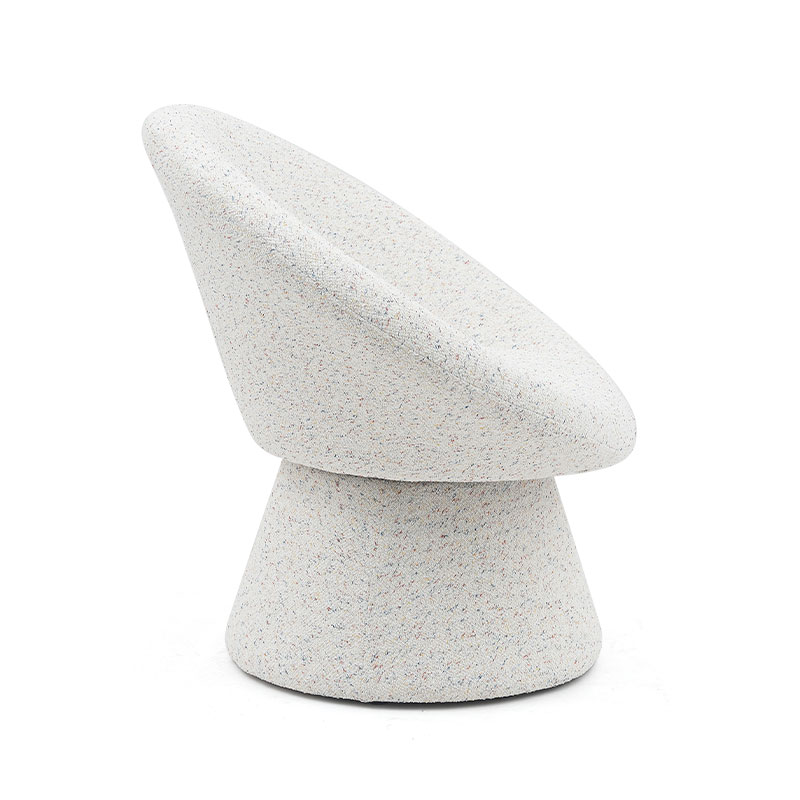 নর্ডিক হোয়াইট ফ্যাব্রিক অলস রাউন্ড শেপ লিভিং রুমের চেয়ার সিঙ্গেল সিটার সোফা অ্যাকসেন্ট লাউঞ্জ চেয়ার যার ব্যাকরেস্ট (GY-645)