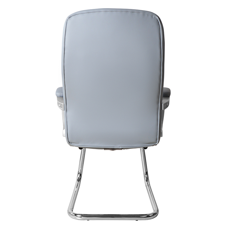 ফিক্সড ক্রোম বেস সহ আধুনিক হাই ব্যাক লেদার কনফারেন্স চেয়ার (M-6124)
