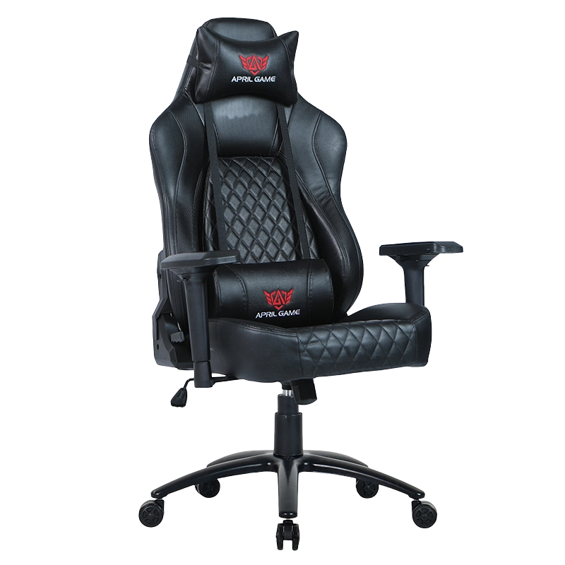 হাই ব্যাক 4D আর্মরেস্ট কালো পেইন্টিং মেটাল বেস গেমিং চেয়ার (Y-2520)