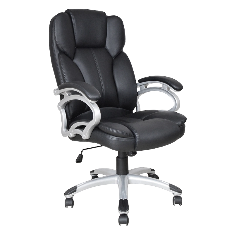 কালো হাই ব্যাক ফিক্সড প্যাড আর্মরেস্ট এক্সিকিউটিভ অফিস সিট (Y-2825)